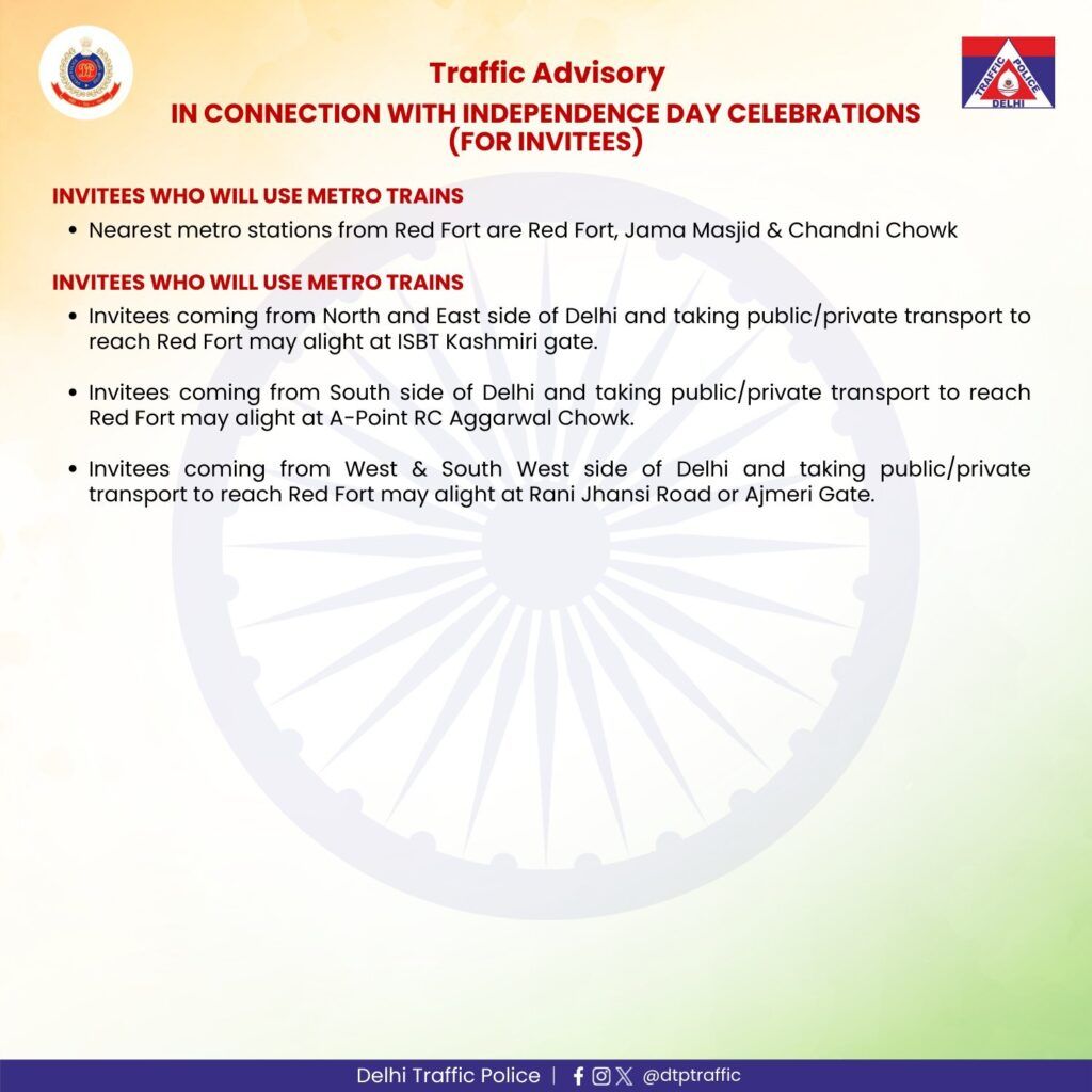 Delhi Traffic Police advisory